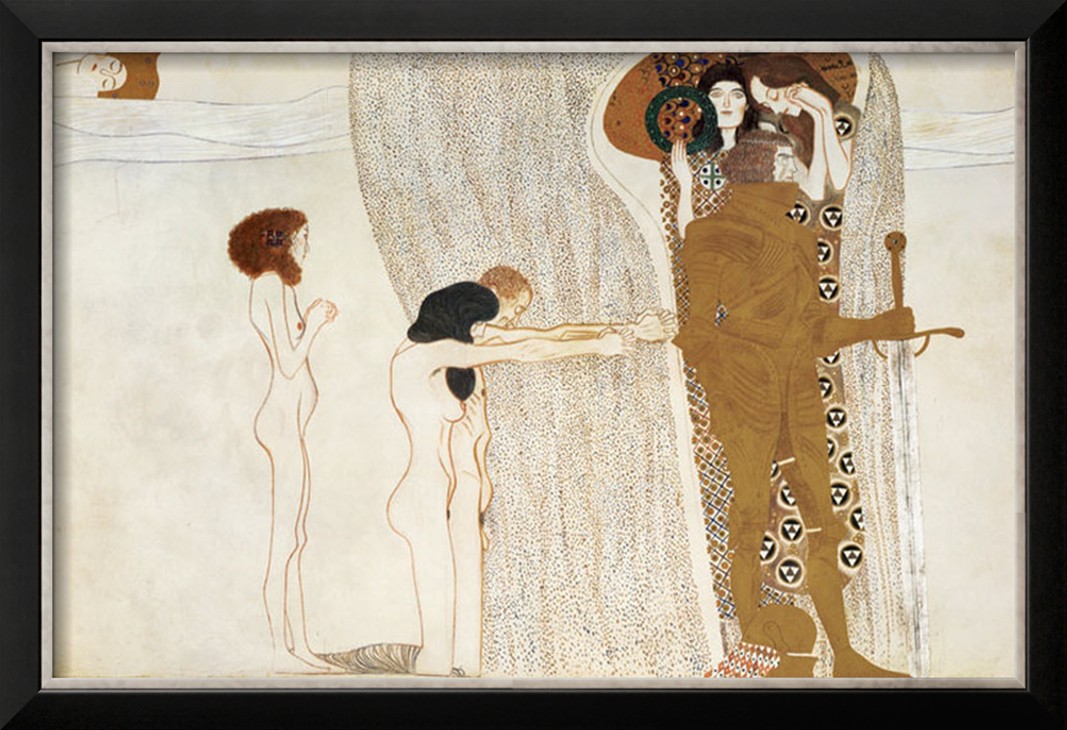 BEETHOVEN FRIEZE DESIRE FOR HAPPINESS, C.1902 - Gustav Klimt Paintings